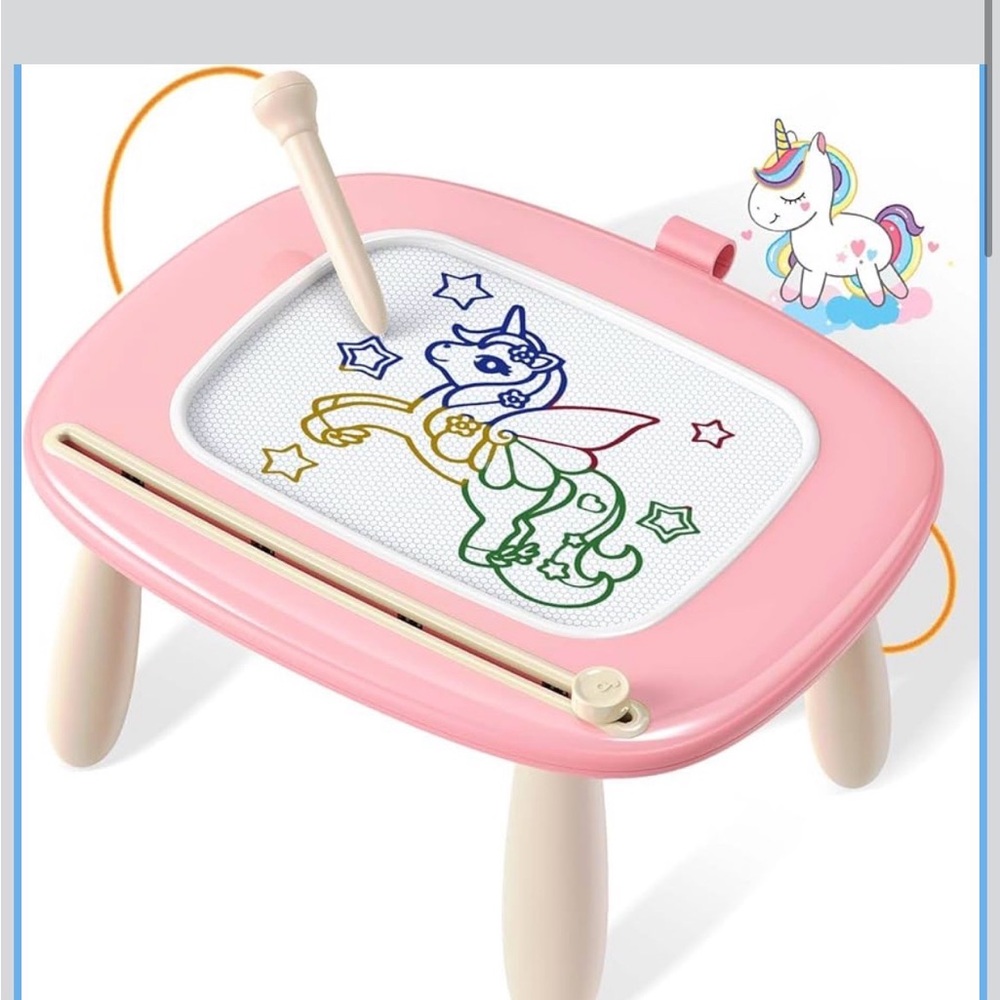 Magical Pink Unicorn Drawing Board for Kids